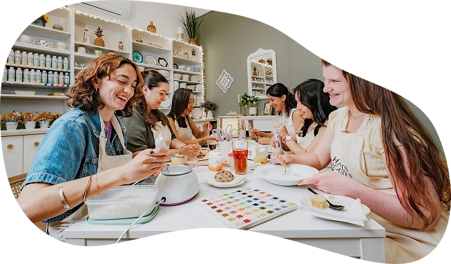 groupe de clientes qui participent à des activités